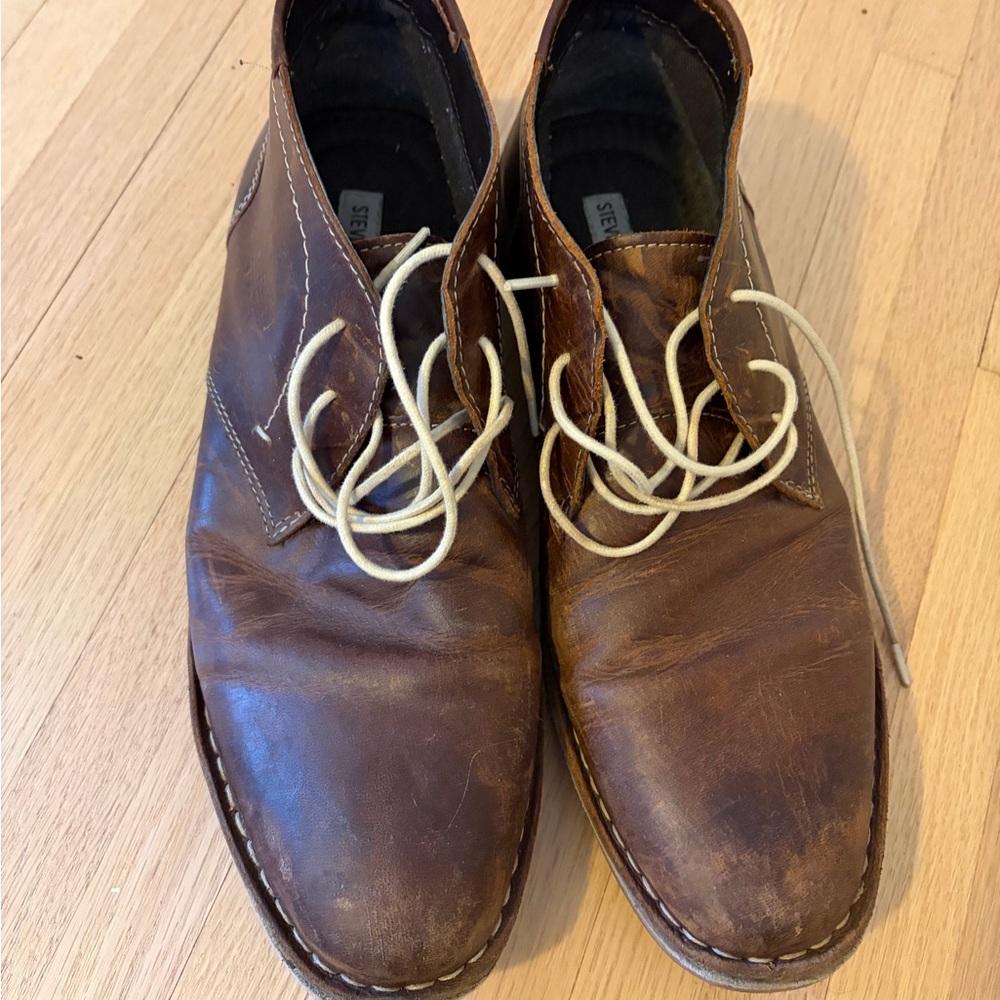 Steve Madden Men's Brown Leather Shoes